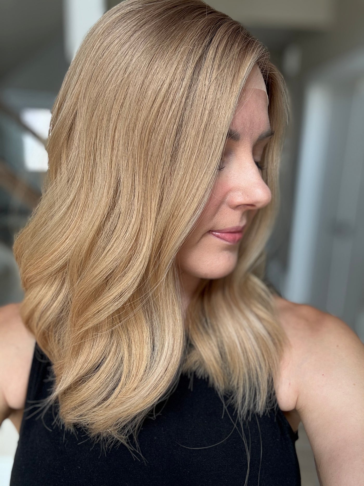 18" Julie LOB Comfort Cap Lace Top Wig (S)