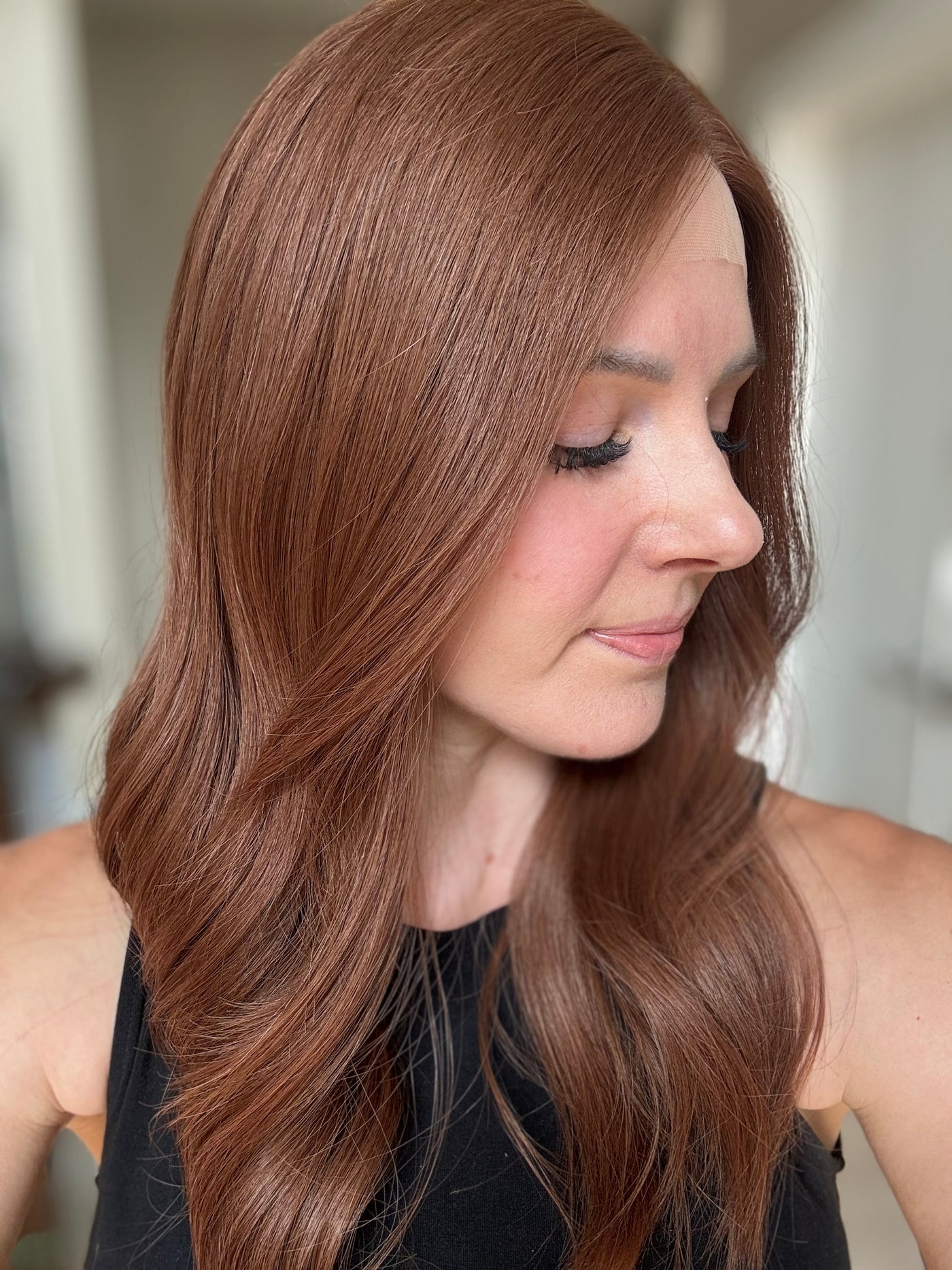 22" Autumn Comfort Cap Lace Top Wig (XS)
