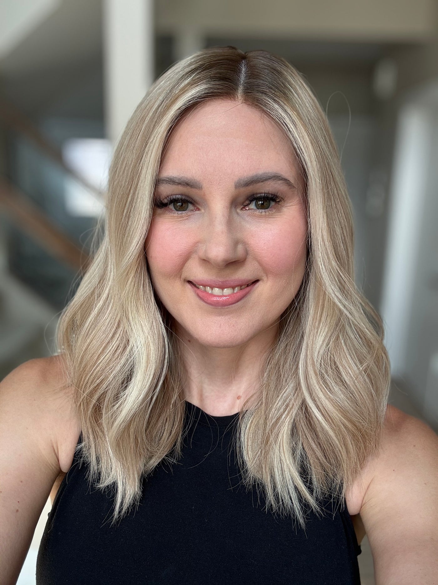 18" Katie LOB Comfort Cap Silk Top Wig (M)
