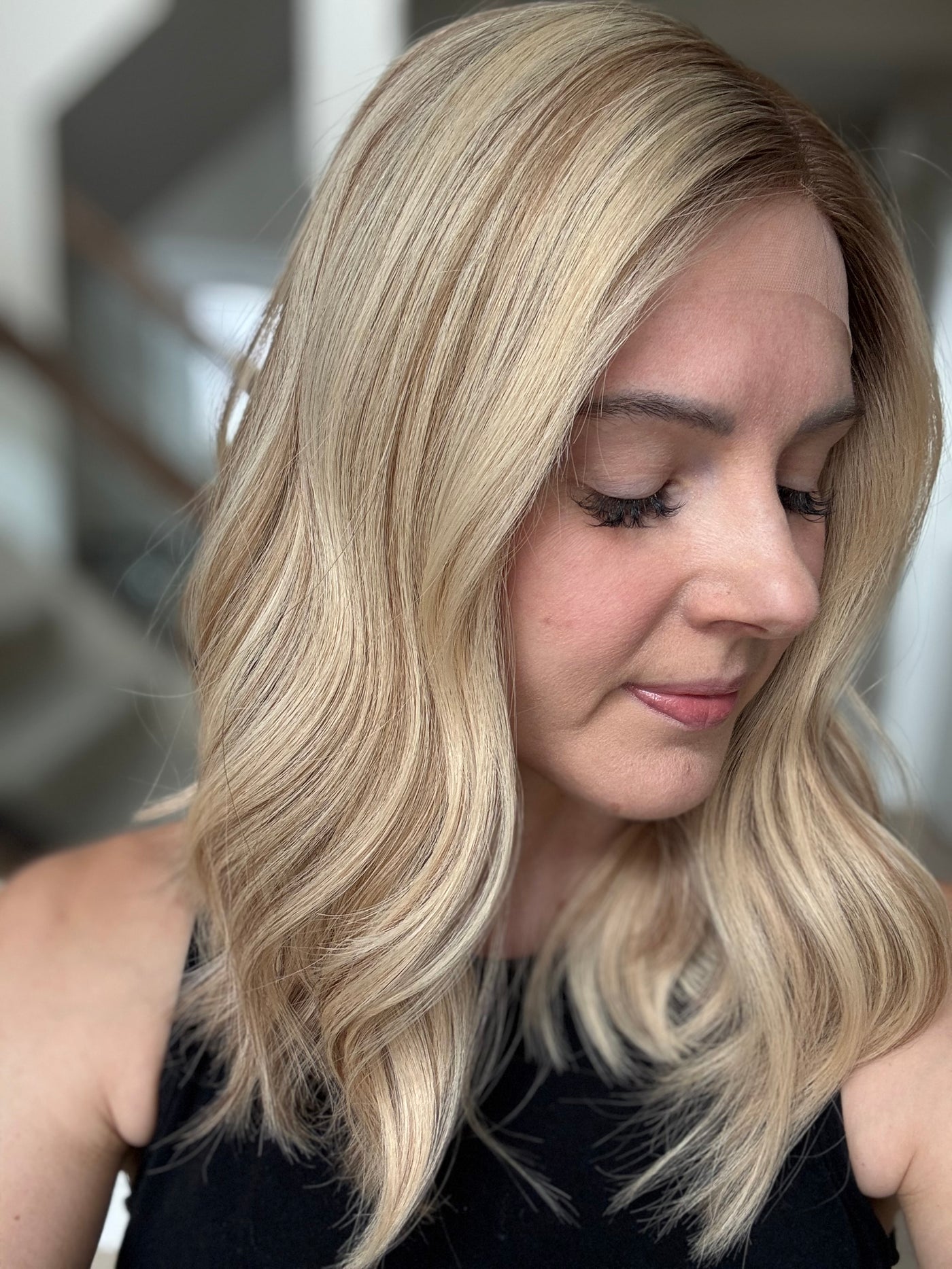 18" Cara LOB Comfort Cap Lace Top Wig (M)