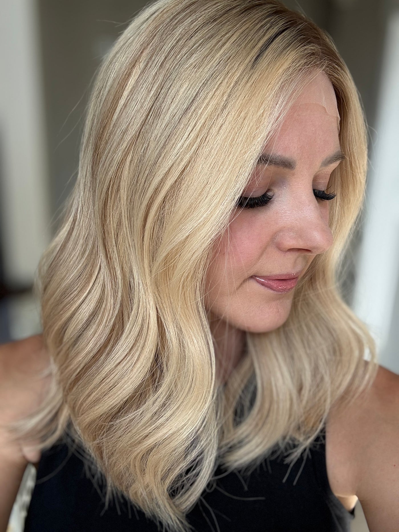 18" Cara LOB Comfort Cap Lace Top Wig (S)