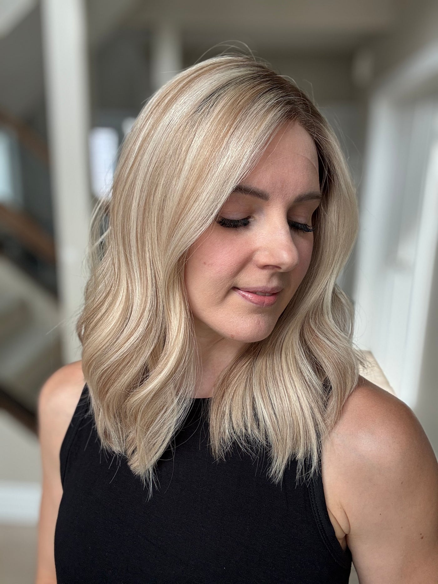18" Katie LOB Comfort Cap Lace Top Wig (M)