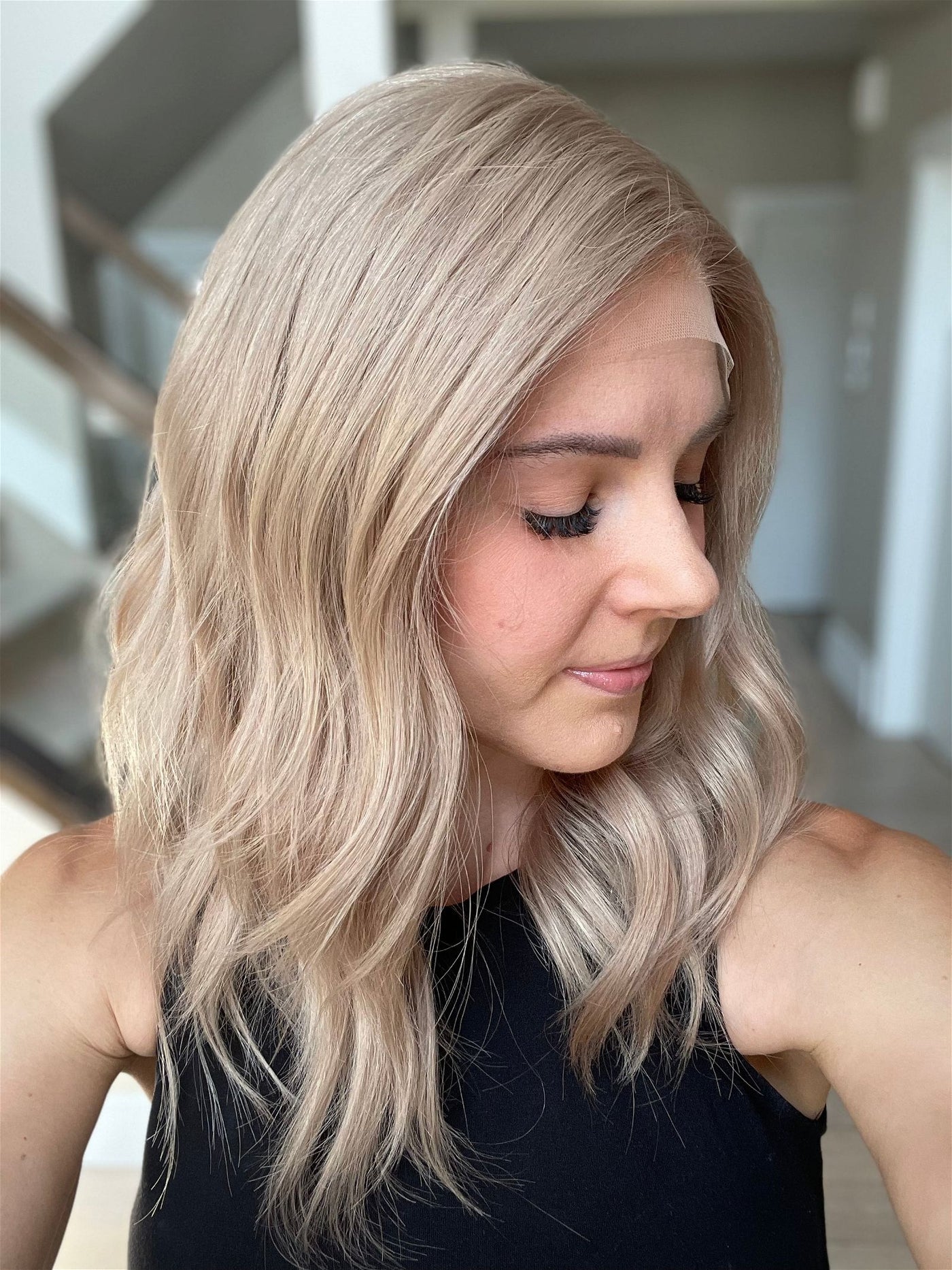 18" Lynda Luxury Cap Lace Top Wig (M) - Madison Hair Collection