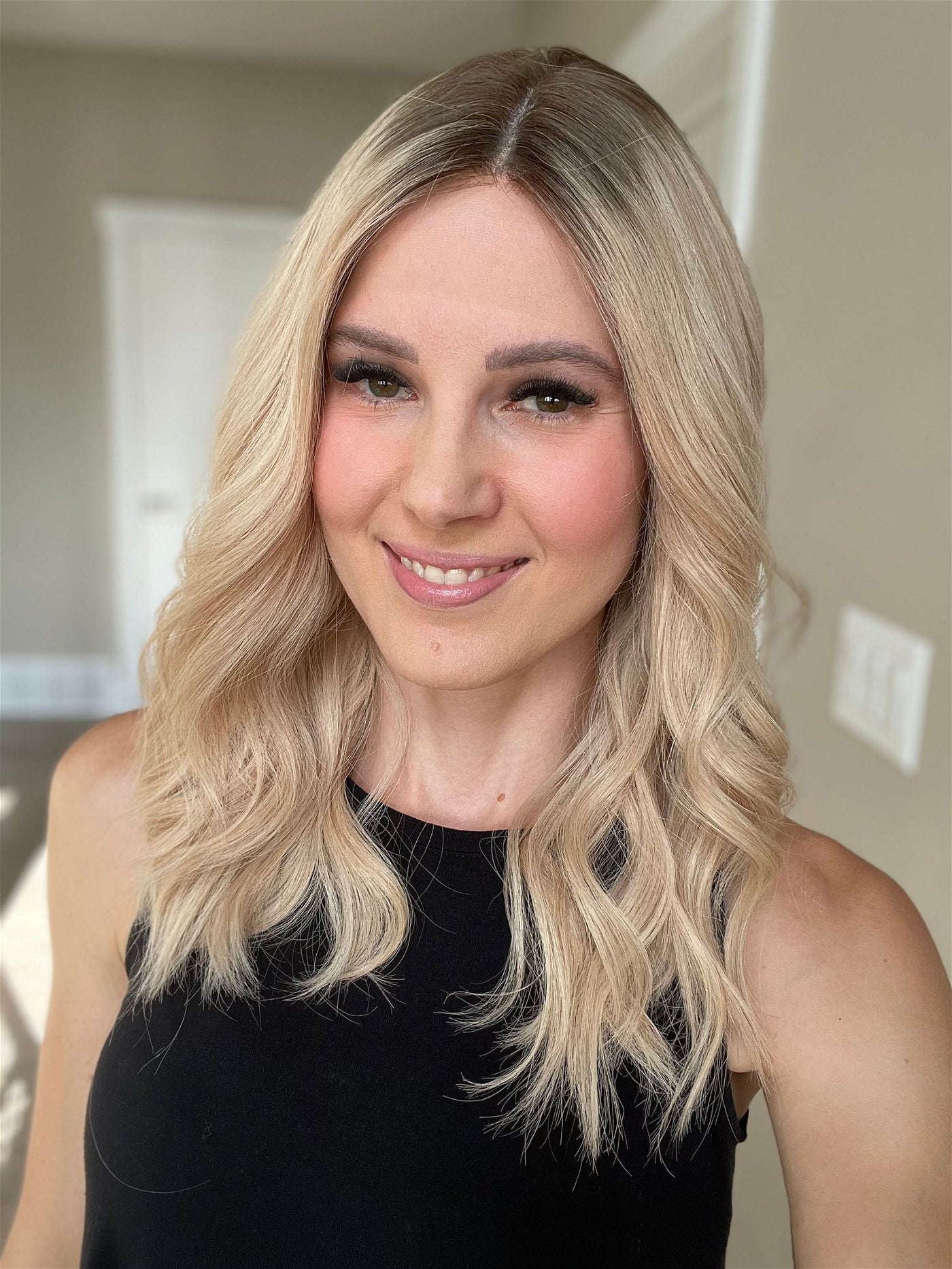 19" Rory Lob Comfort Cap Silk Top Wig (M) - Madison Hair Collection