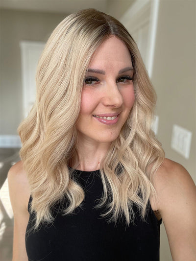 19" Rory Lob Comfort Cap Silk Top Wig (M) - Madison Hair Collection