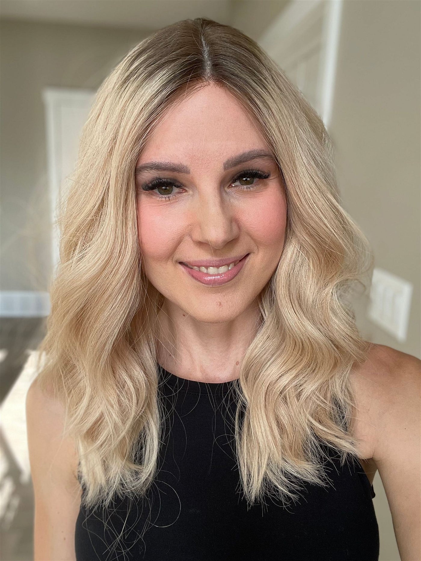 19" Rory Lob Comfort Cap Silk Top Wig (M) - Madison Hair Collection