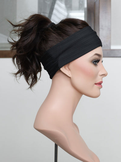 20" Dark Brown Wavy Active Pony Wig (M) - Madison Hair Collection