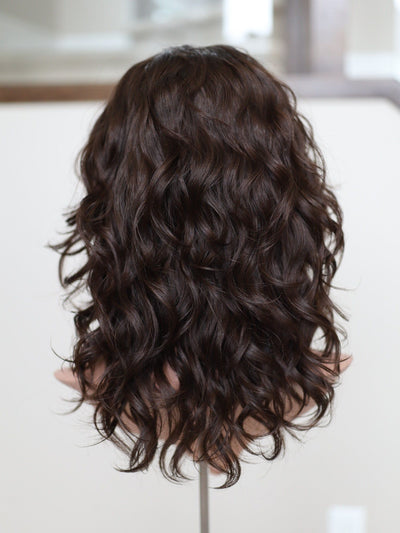 20" Dark Brown Wavy Bandfall Active Wig (S) - Madison Hair Collection