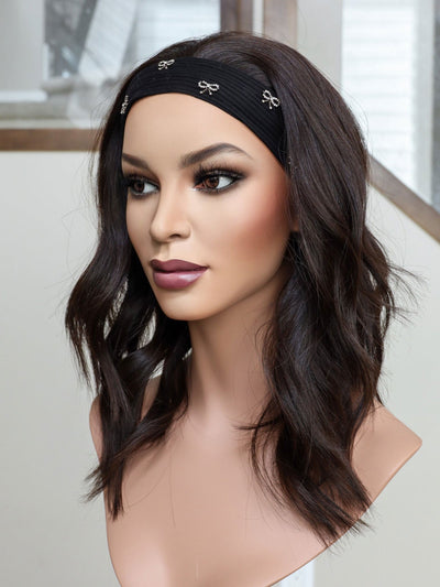 20" Darkest Brown Bandfall Active Wig (S) - Madison Hair Collection