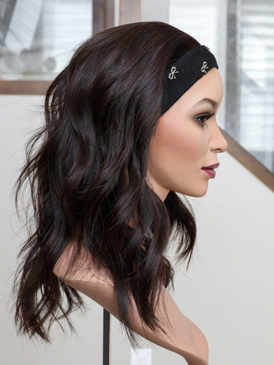 20" Darkest Brown Bandfall Active Wig (S) - Madison Hair Collection