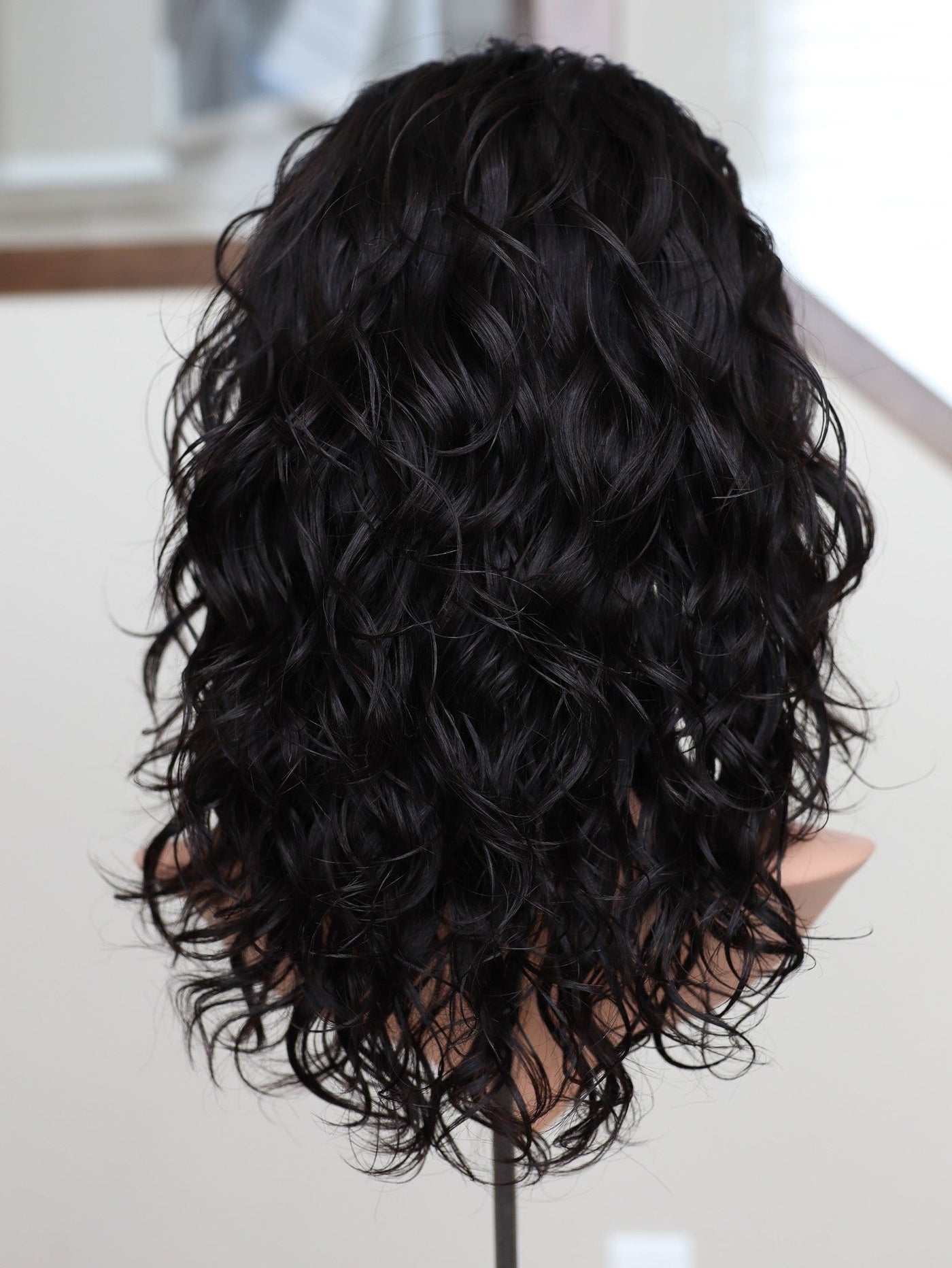 20" Natural Black Wavy Active Pony Wig (S) - Madison Hair Collection