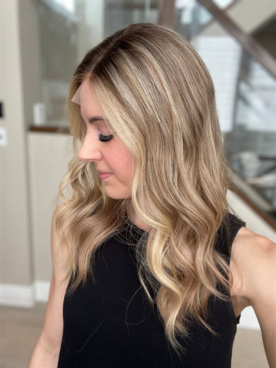 21" Janine Luxury Cap Lace Top Wig (M) - Madison Hair Collection