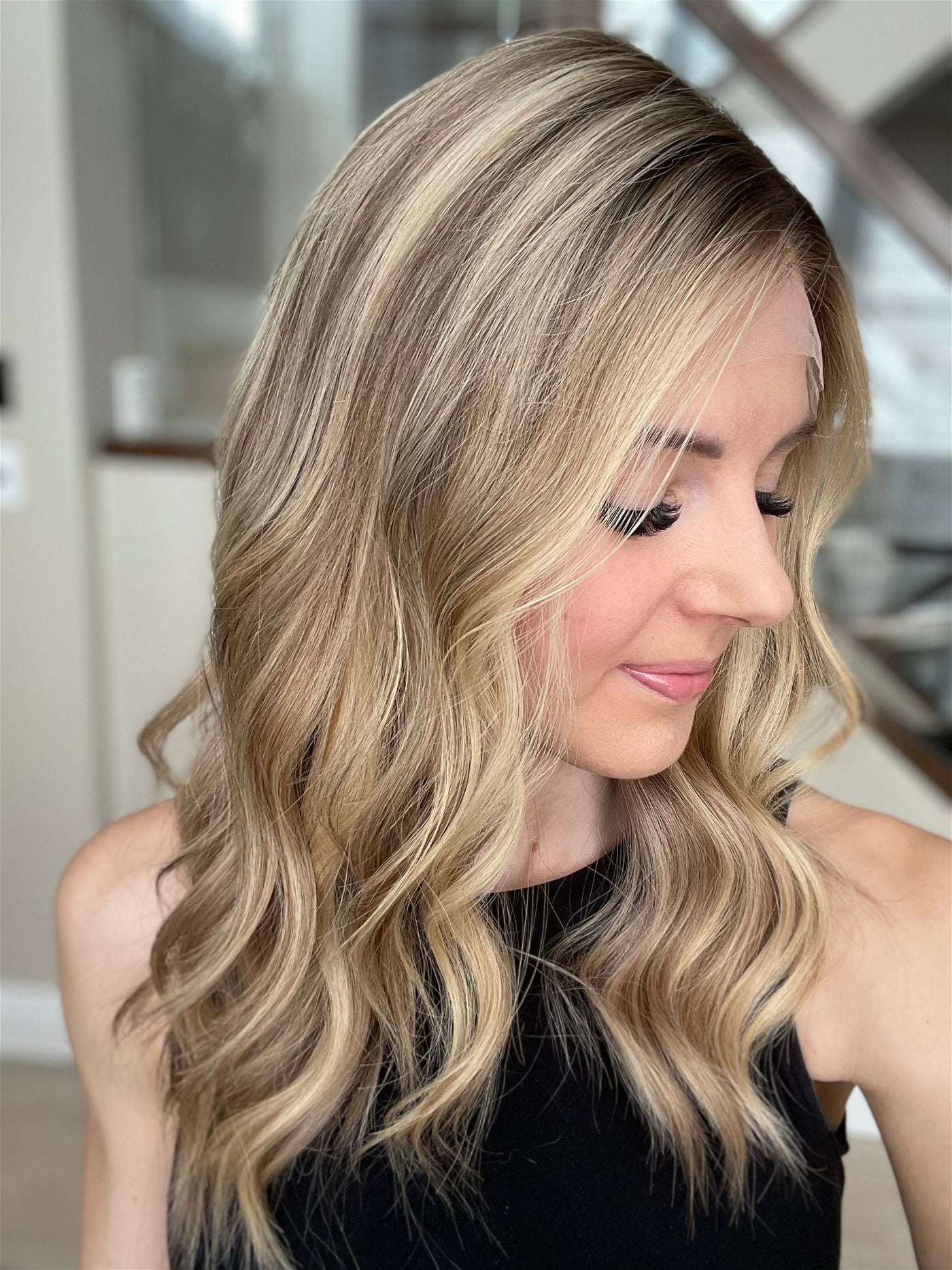 21" Janine Luxury Cap Lace Top Wig (M) - Madison Hair Collection