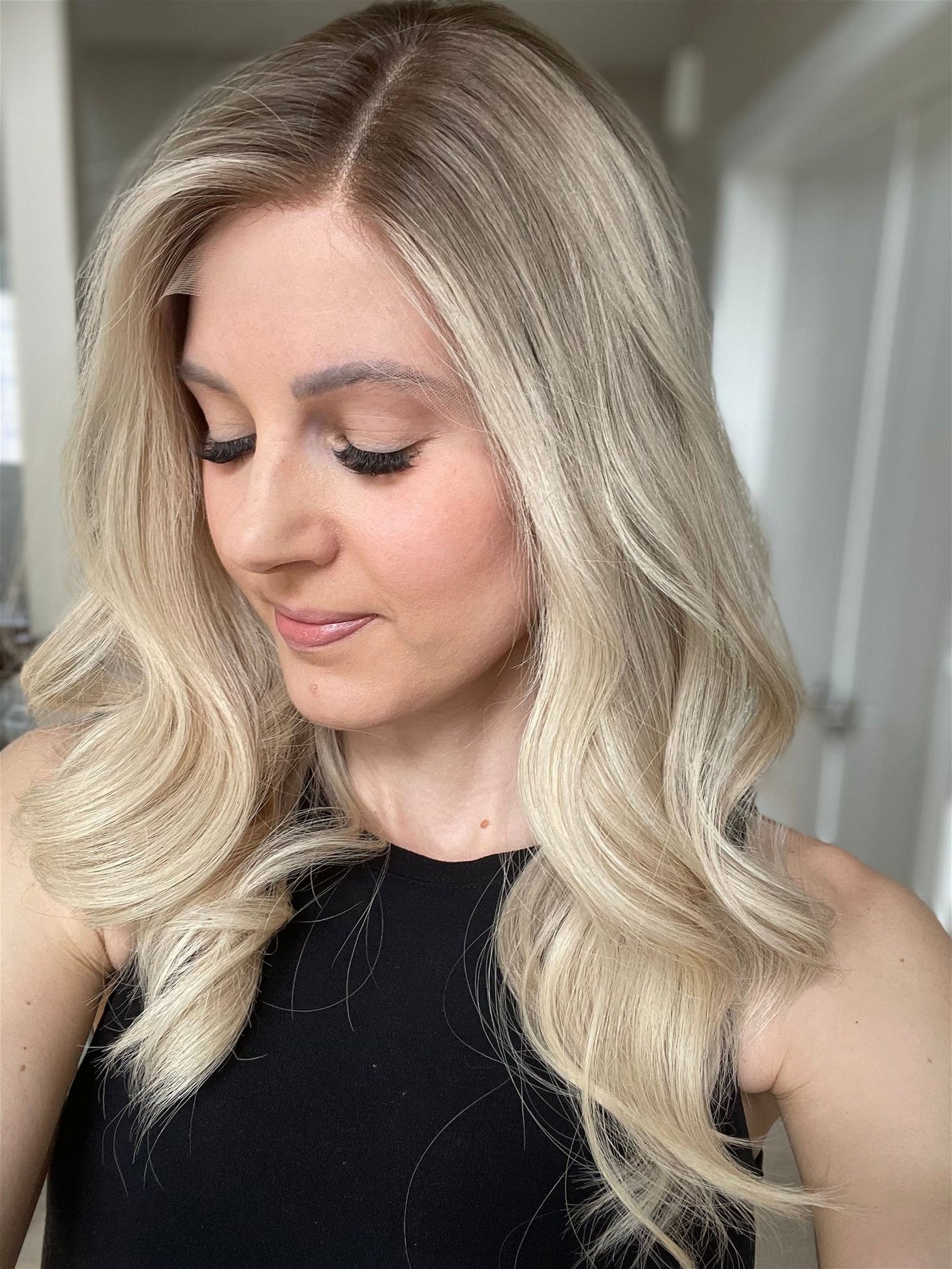 21" V05 Bella Luxury Cap Lace Top Wig (M) - Madison Hair Collection