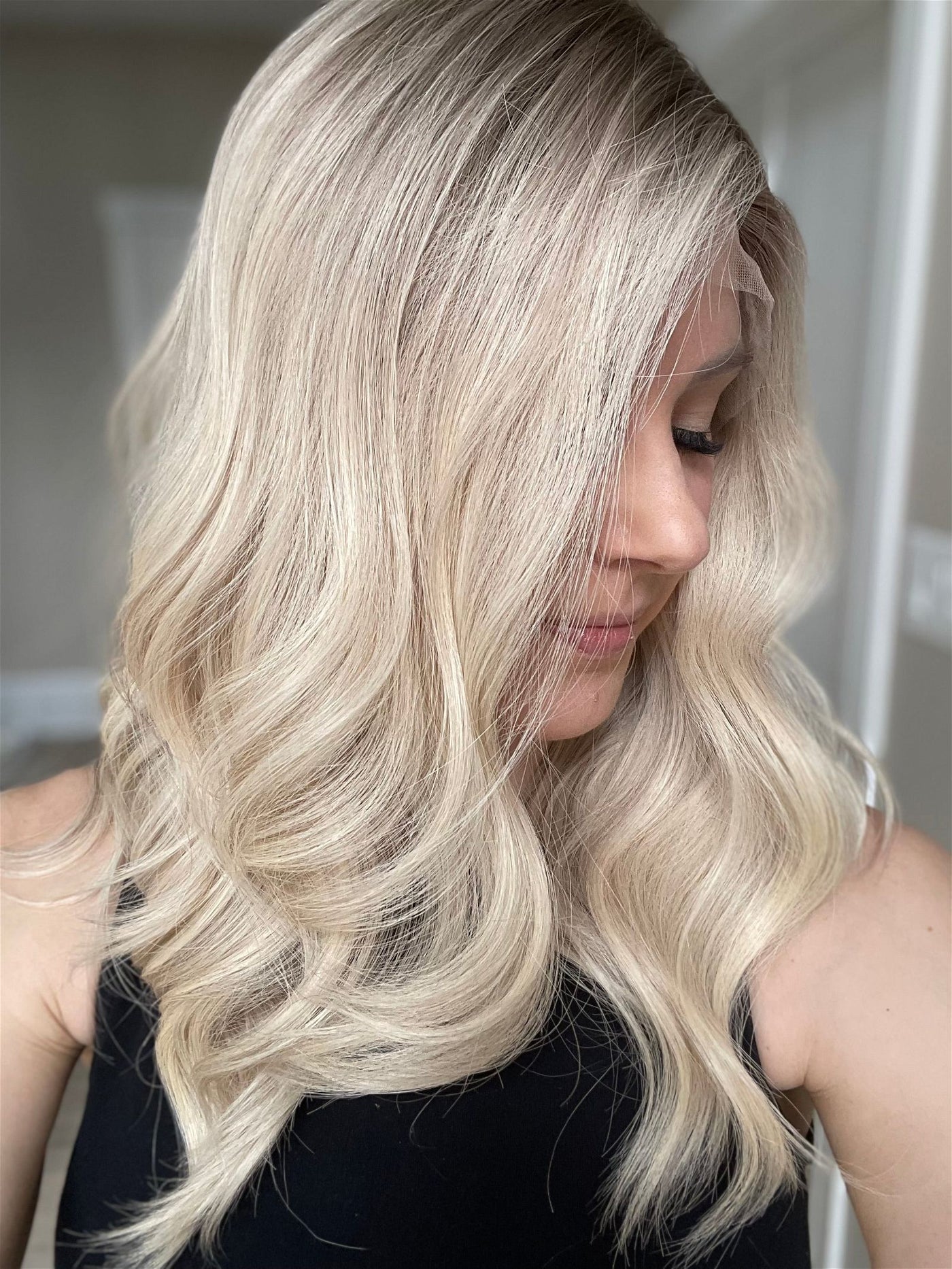 21" V05 Bella Luxury Cap Lace Top Wig (M) - Madison Hair Collection