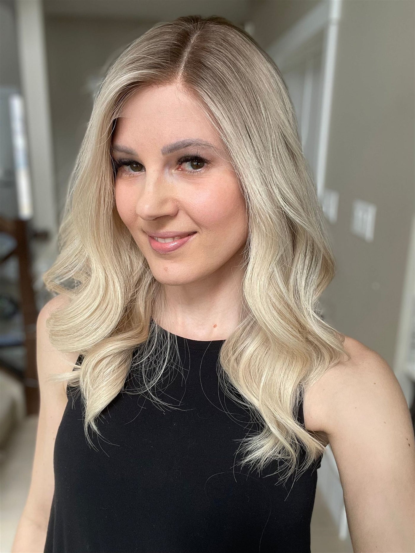 21" V05 Bella Luxury Cap Lace Top Wig (M) - Madison Hair Collection