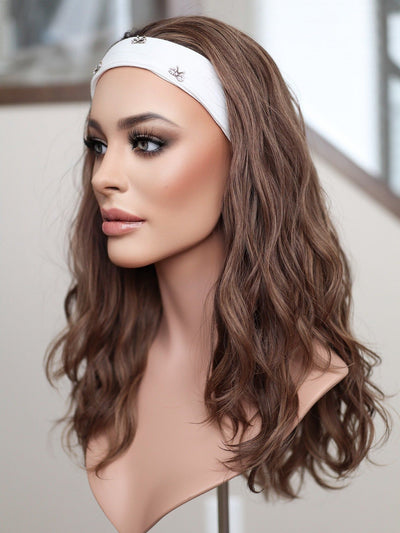 22" Elana Wavy Bandfall Wig (S) - Madison Hair Collection