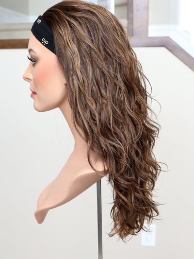 22" Gabriella Wavy Bandfall Active Wig (S) - Madison Hair Collection