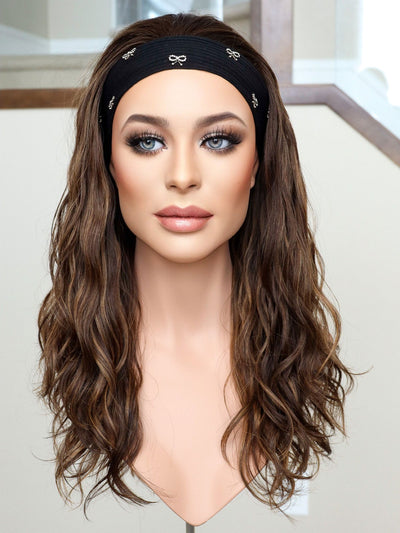 22" Gabriella Wavy Bandfall Active Wig (S) - Madison Hair Collection