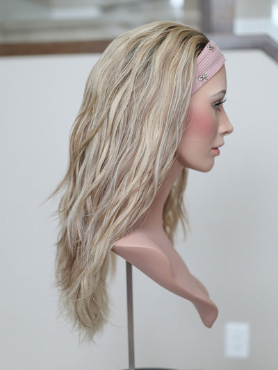 22" Kassidy Wavy Bandfall Active Wig (M) - Madison Hair Collection