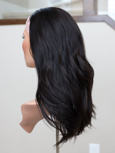 22" Natural Black Bandfall Active Wig (S) - Madison Hair Collection