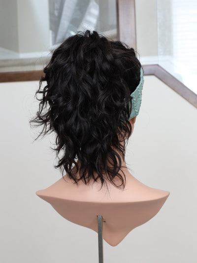 22" Natural Black Wavy Active Pony Wig (M) - Madison Hair Collection