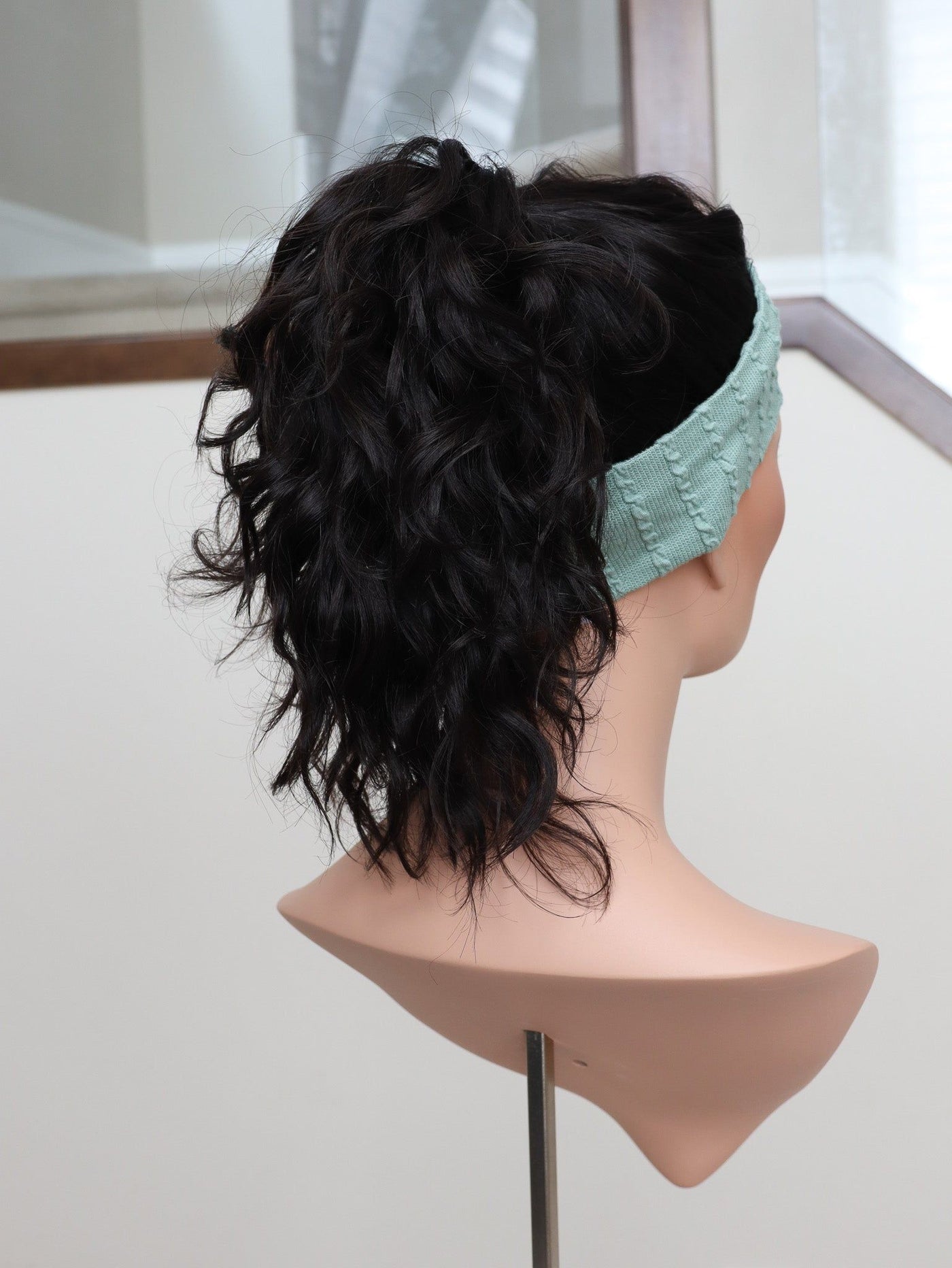 22" Natural Black Wavy Active Pony Wig (S) - Madison Hair Collection