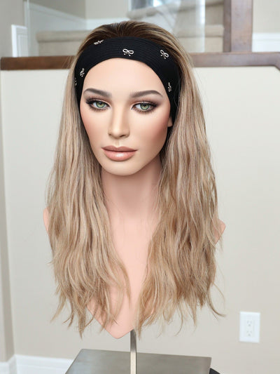 22" Olivia Wavy Bandfall Active Wig (S) - Madison Hair Collection