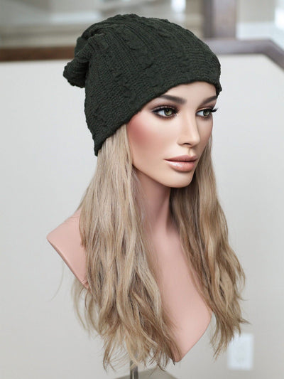 22" Olivia Wavy Hat Wig (S) - Madison Hair Collection