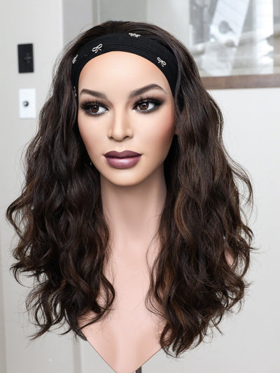 22" Tatiana Wavy Bandfall Active Wig (M) - Madison Hair Collection
