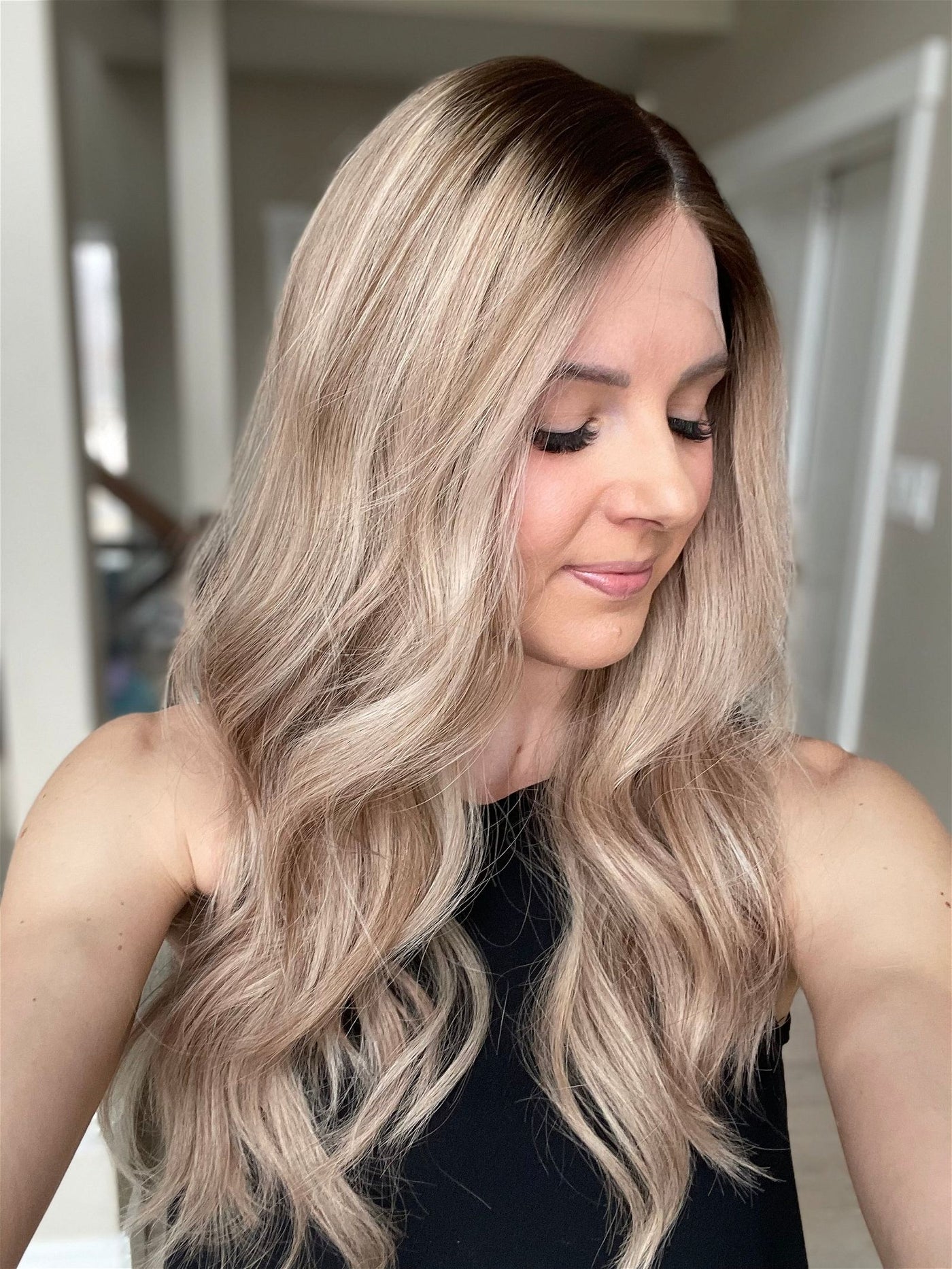 23" Olivia Comfort Cap Silk Top Wig (M) - Madison Hair Collection