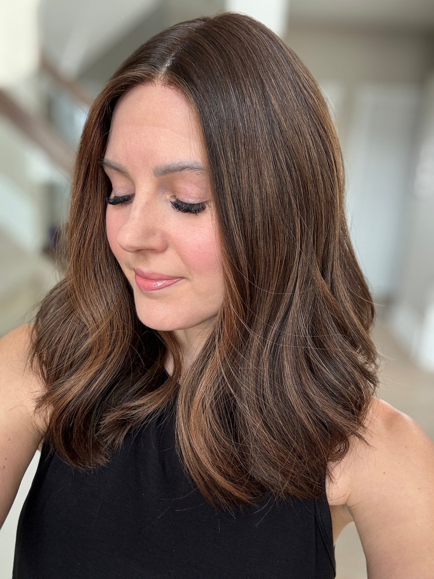 18" Tatiana LOB Comfort Cap Silk Top Wig (M)