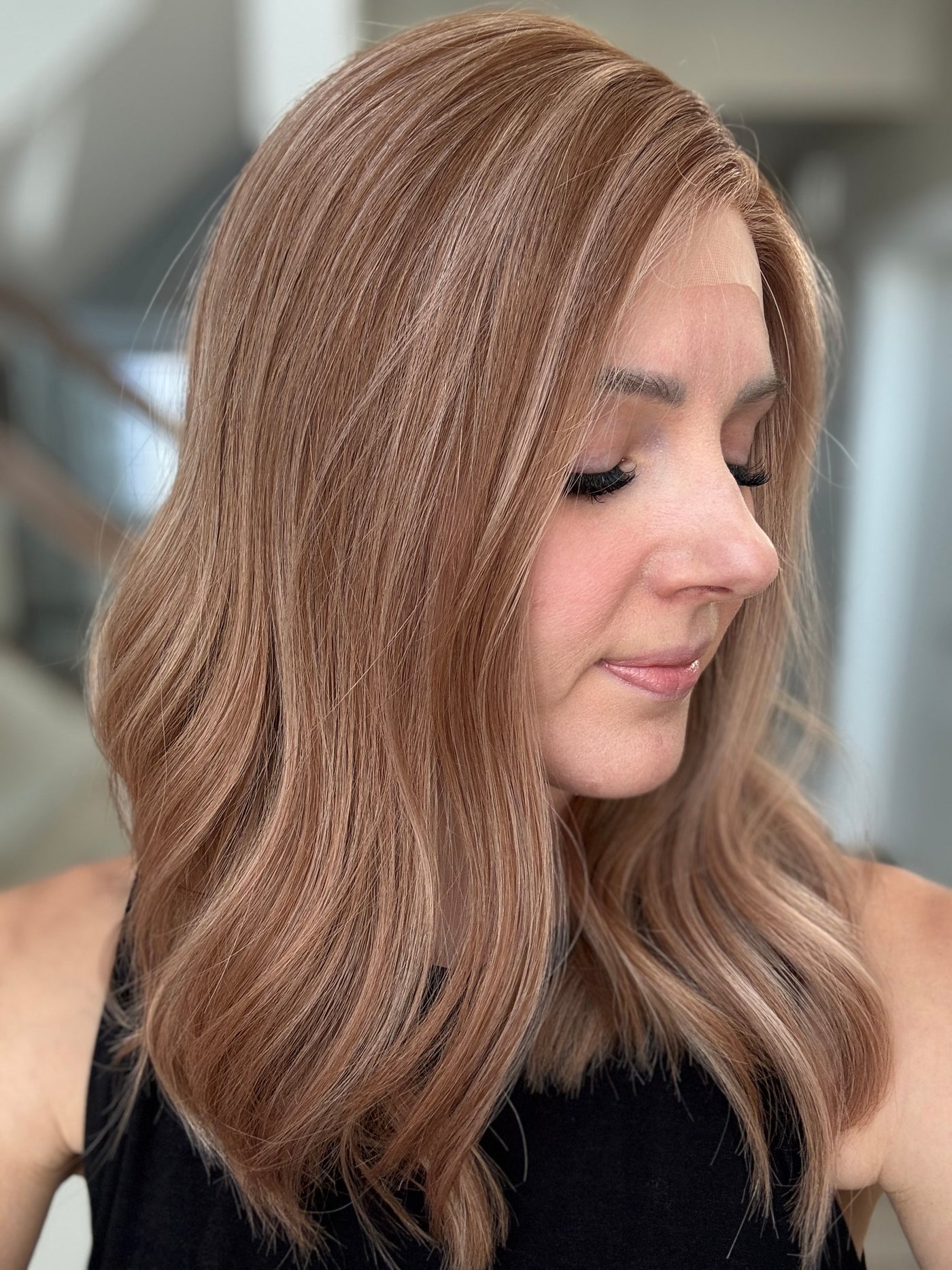 18" Vera LOB Comfort Cap Lace Top Wig (S)