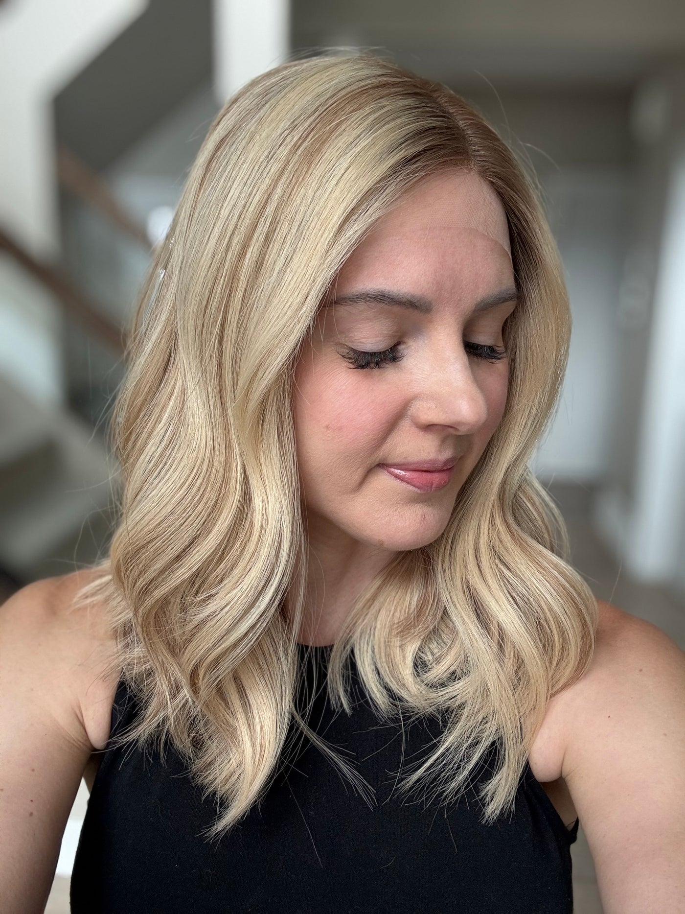 18" Cara LOB Comfort Cap Lace Top Wig (M)