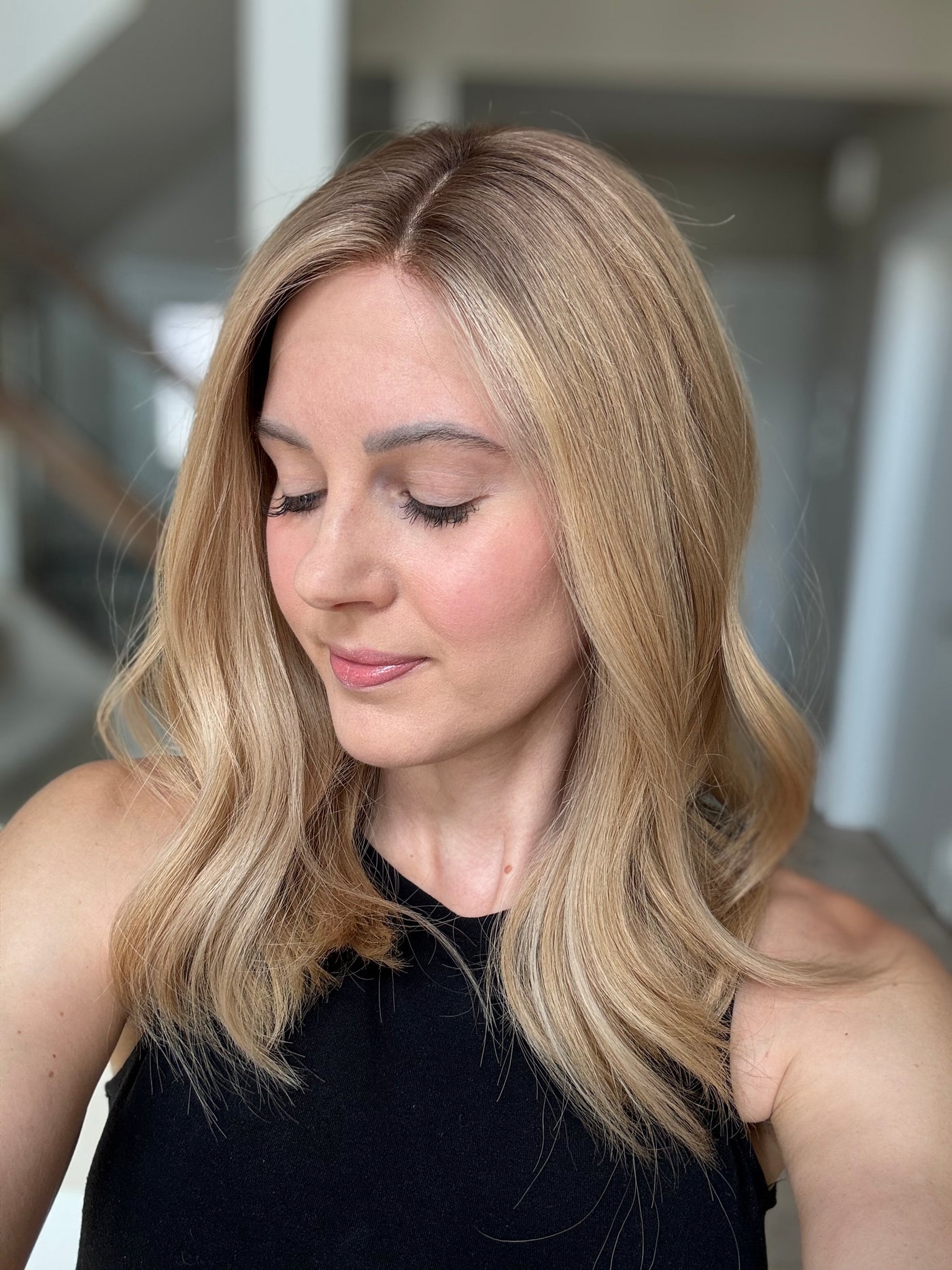 18" Julie LOB Comfort Cap Lace Top Wig (S)