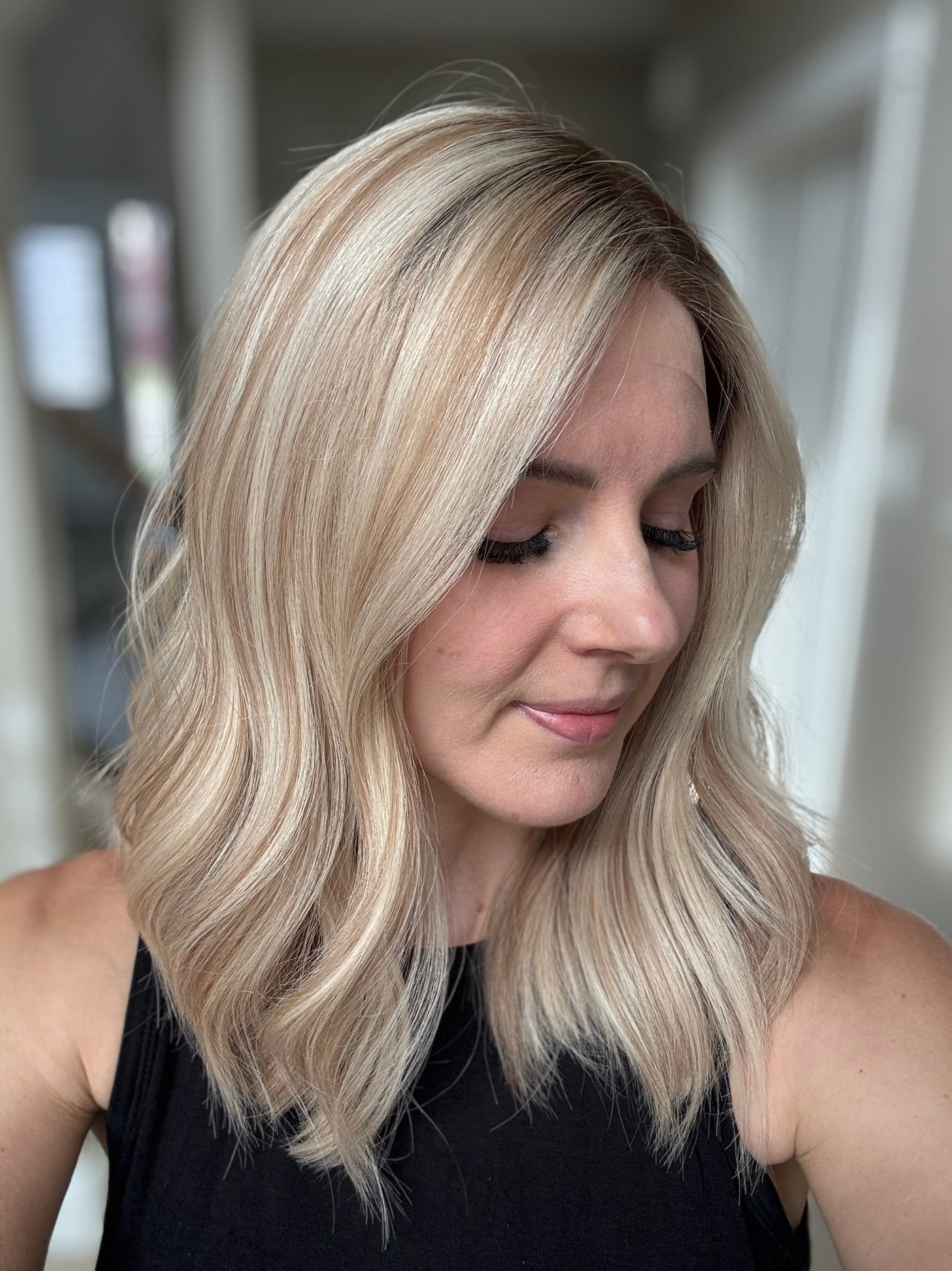 18" Katie LOB Comfort Cap Lace Top Wig (M)