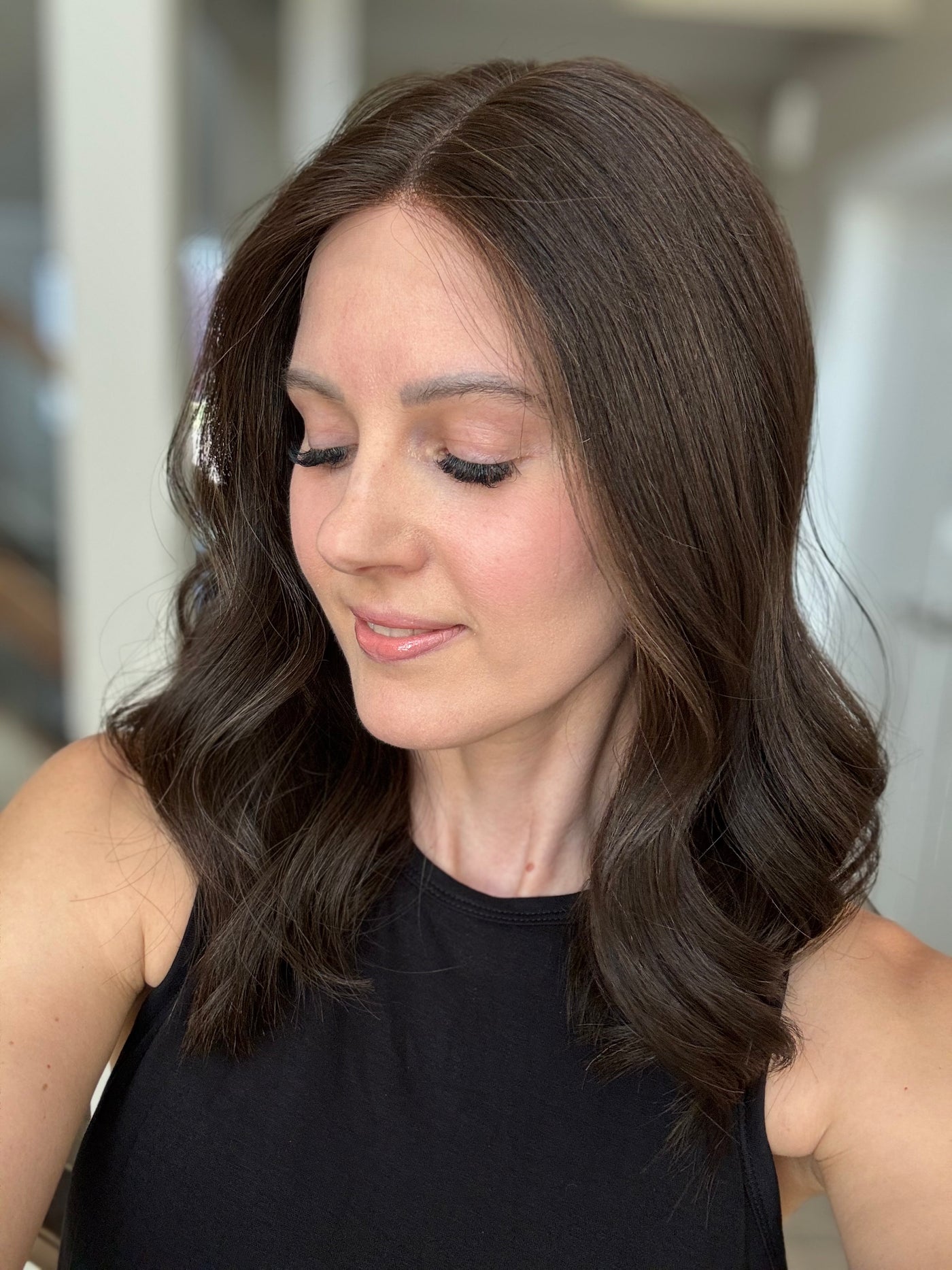 18" Mira LOB Comfort Cap Lace Top Wig (M)