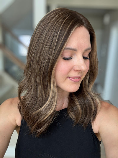 18" Mia LOB Comfort Cap Silk Top Wig (M)