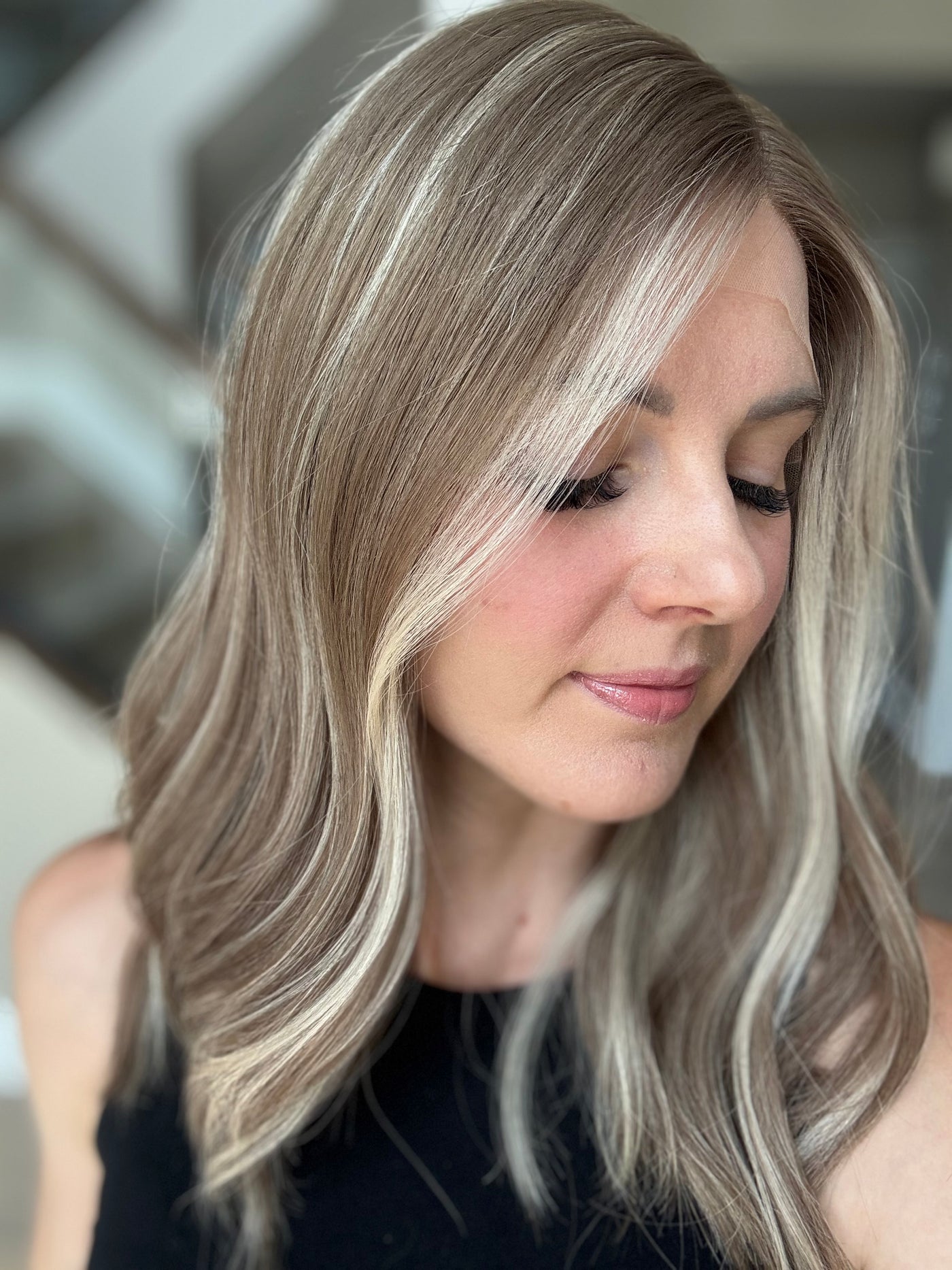 18" Nikita LOB Comfort Cap Lace Top Wig (M)