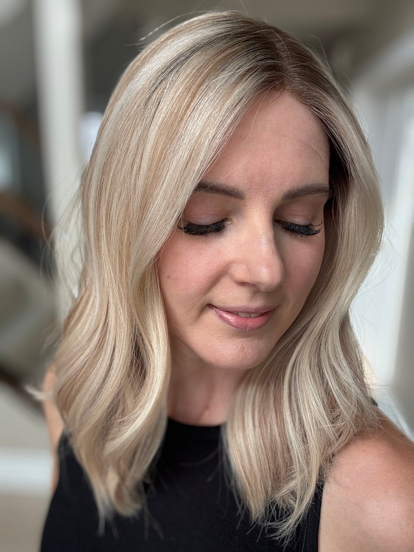 18" Katie LOB Comfort Cap Lace Top Wig (M)