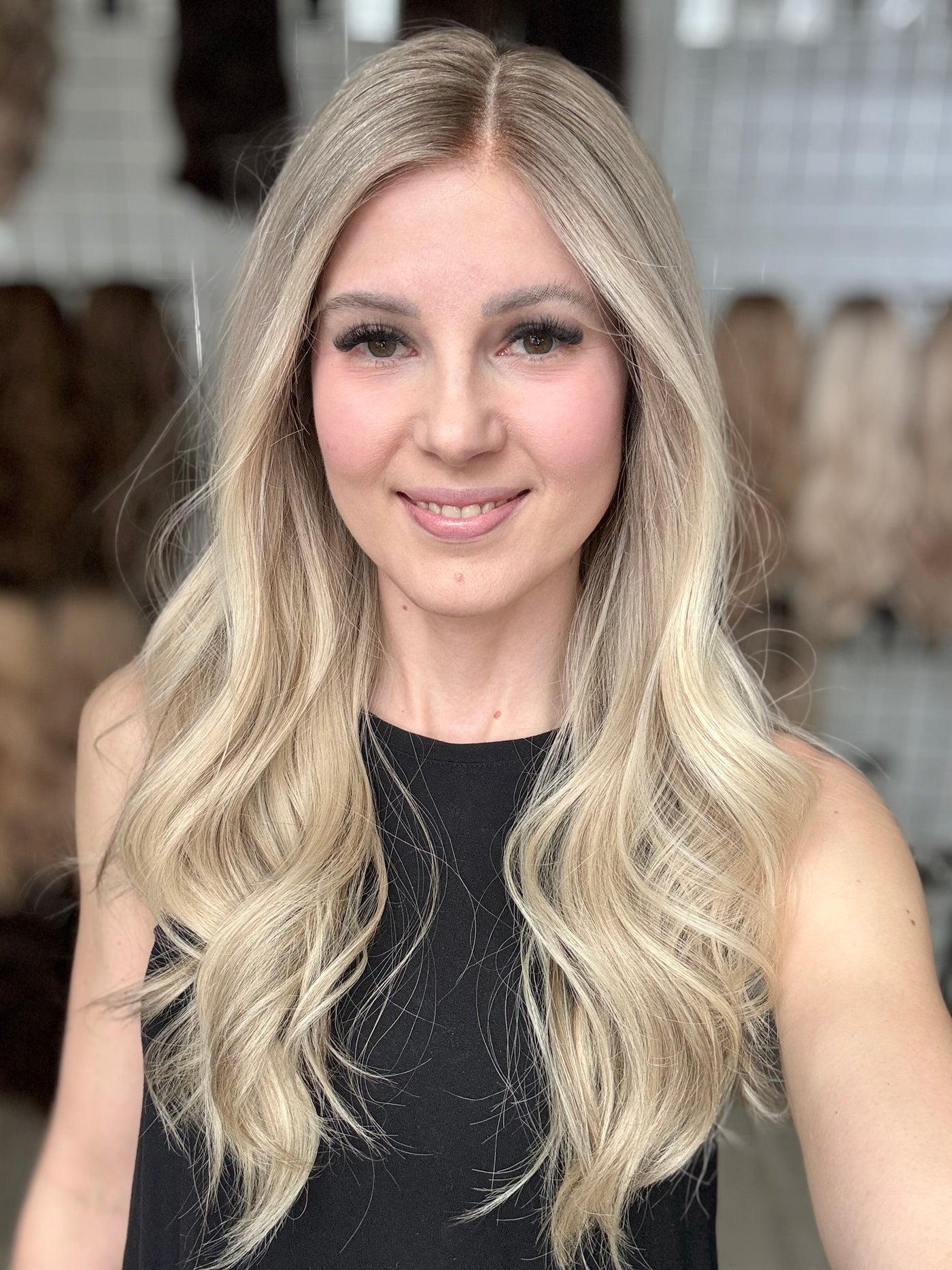 24" Ashley Luxury Cap Lace Top Wig (M)