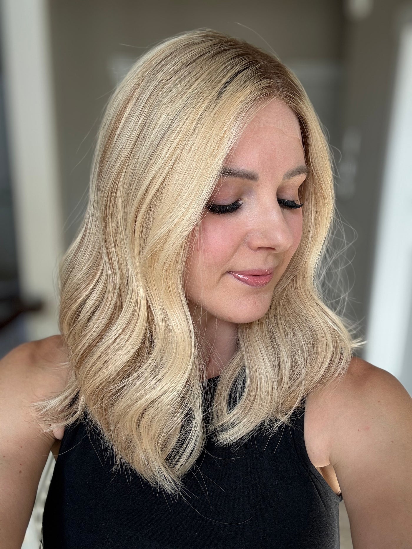 18" Cara LOB Comfort Cap Lace Top Wig (S)