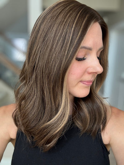 18" Mia LOB Comfort Cap Silk Top Wig (M)