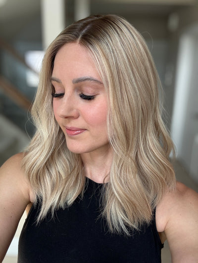 18" Katie LOB Comfort Cap Silk Top Wig (M)