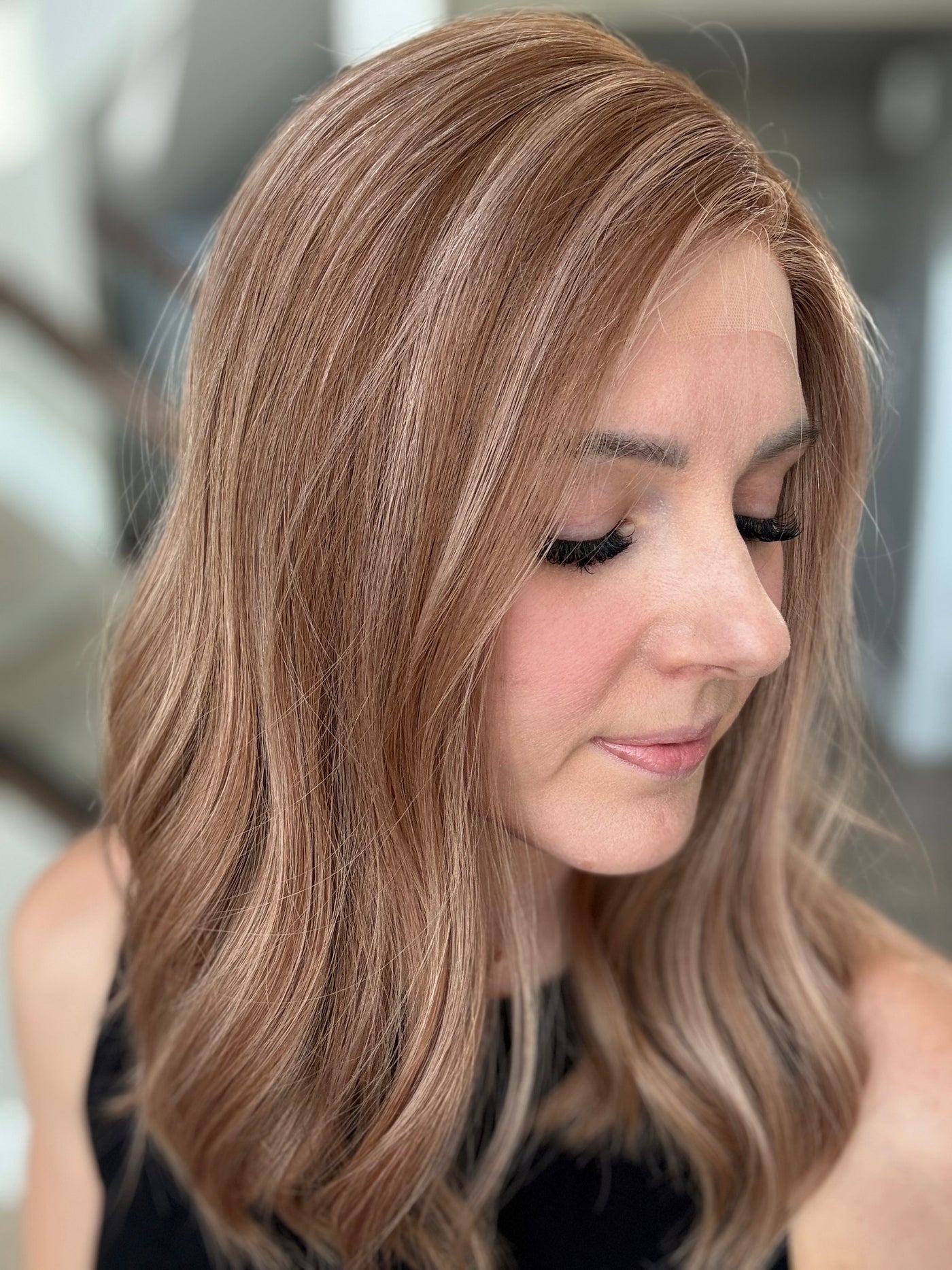 18" Vera LOB Comfort Cap Lace Top Wig (S)