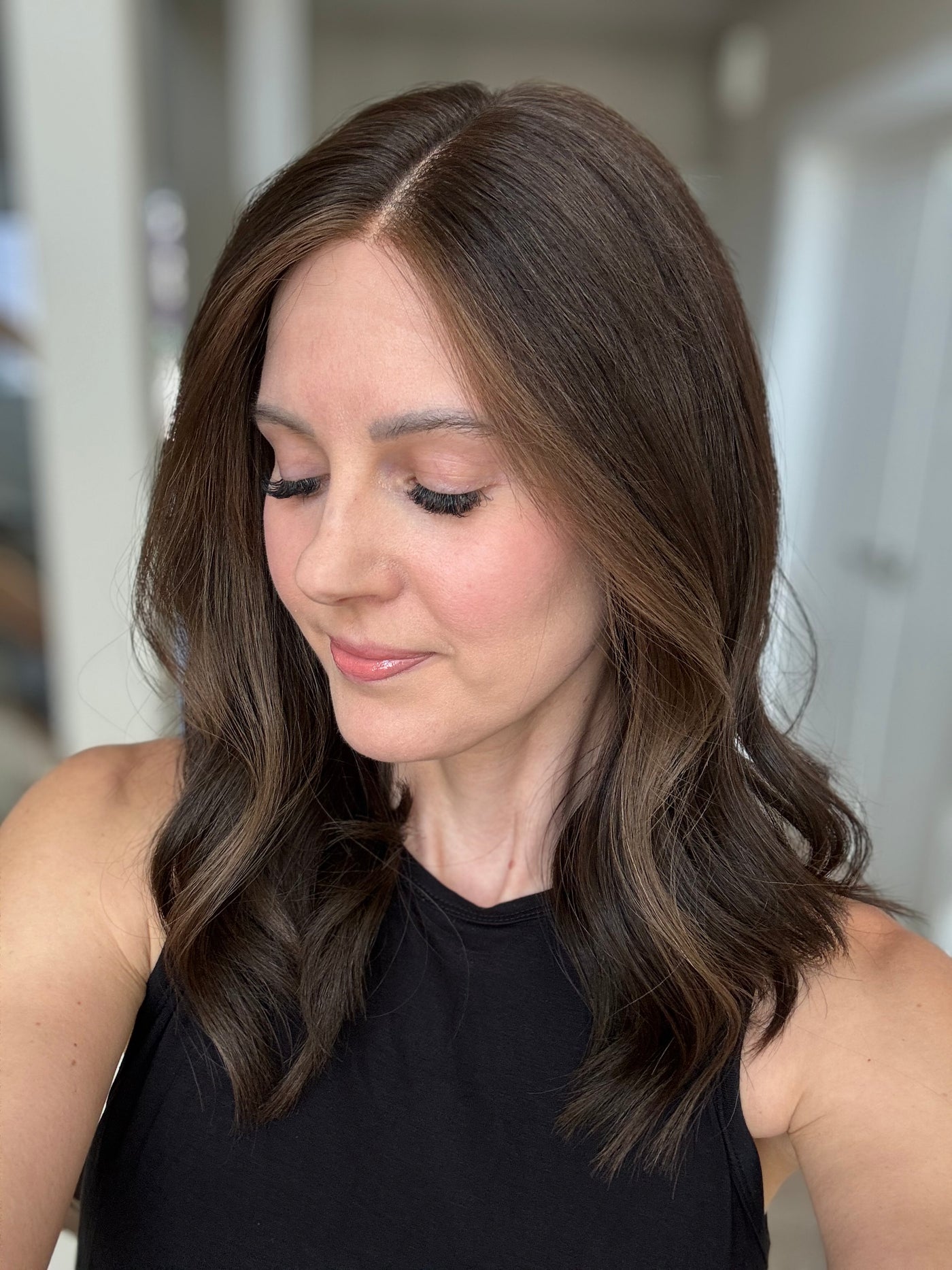 18" Mira LOB Comfort Cap Lace Top Wig (M)
