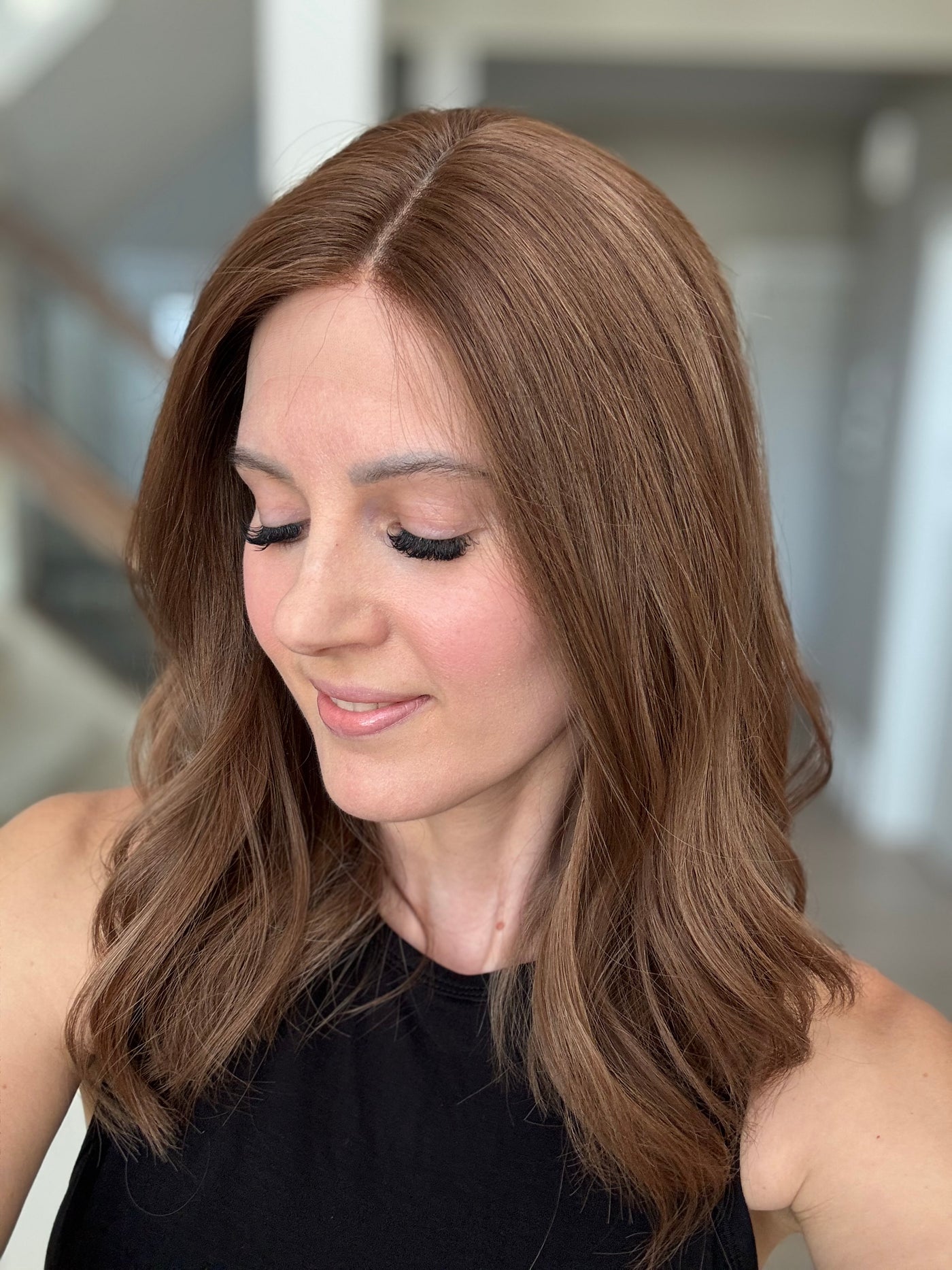 18" Christina LOB Comfort Cap Lace Top Wig (M)