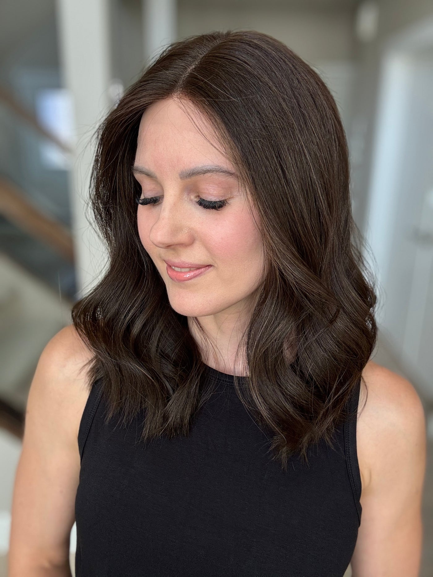 18" Mira LOB Comfort Cap Lace Top Wig (M)