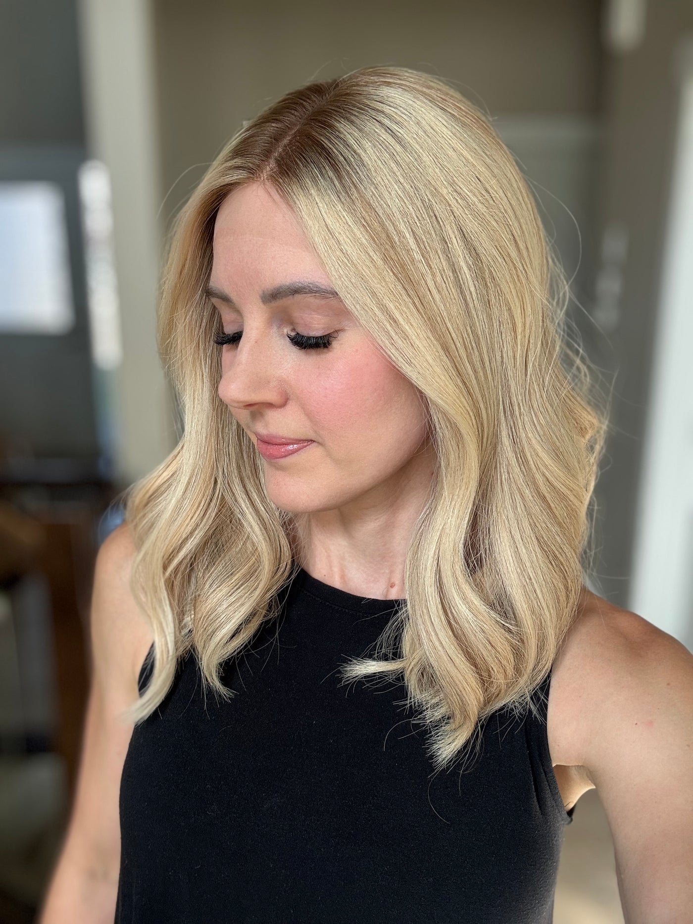 18" Cara LOB Comfort Cap Lace Top Wig (S)