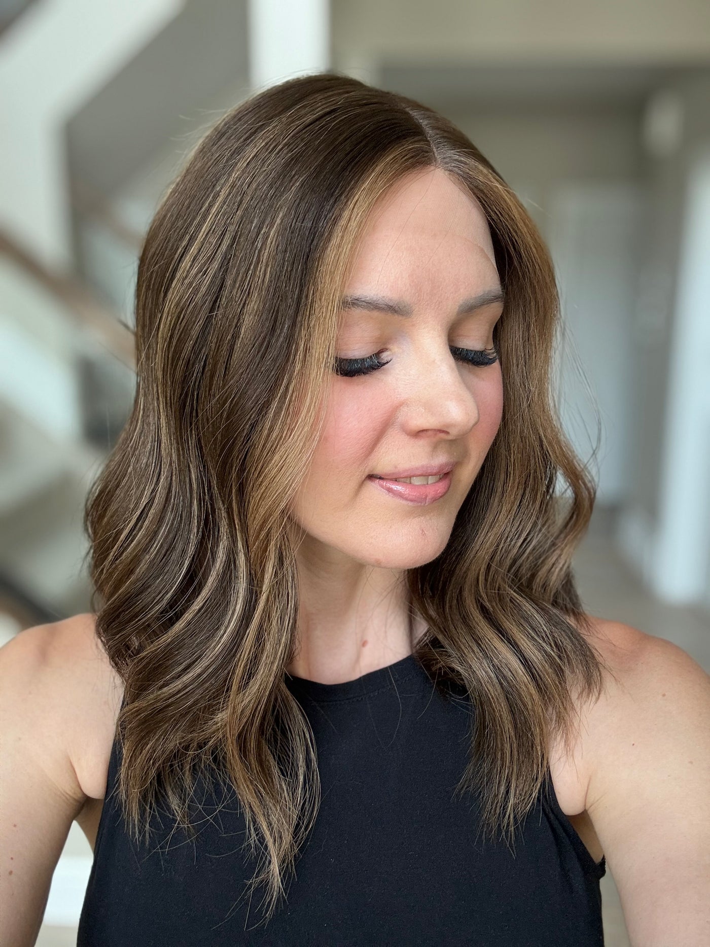 18" Megan LOB Comfort Cap Lace Top Wig (M)